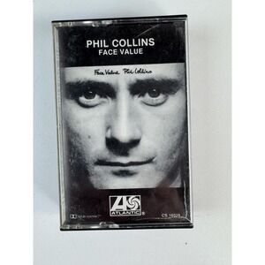 Vintage Phil Collins Cassette Face Value 1981 Rock Pop Album Black Atlantic